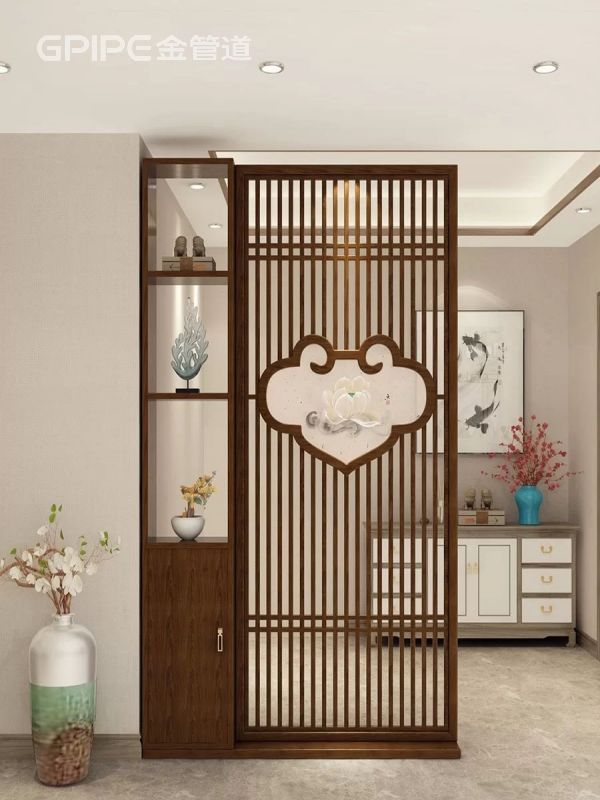 客户古典不锈钢屏风